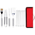 13 Pieces Stainless Steel BBQ Tool Set